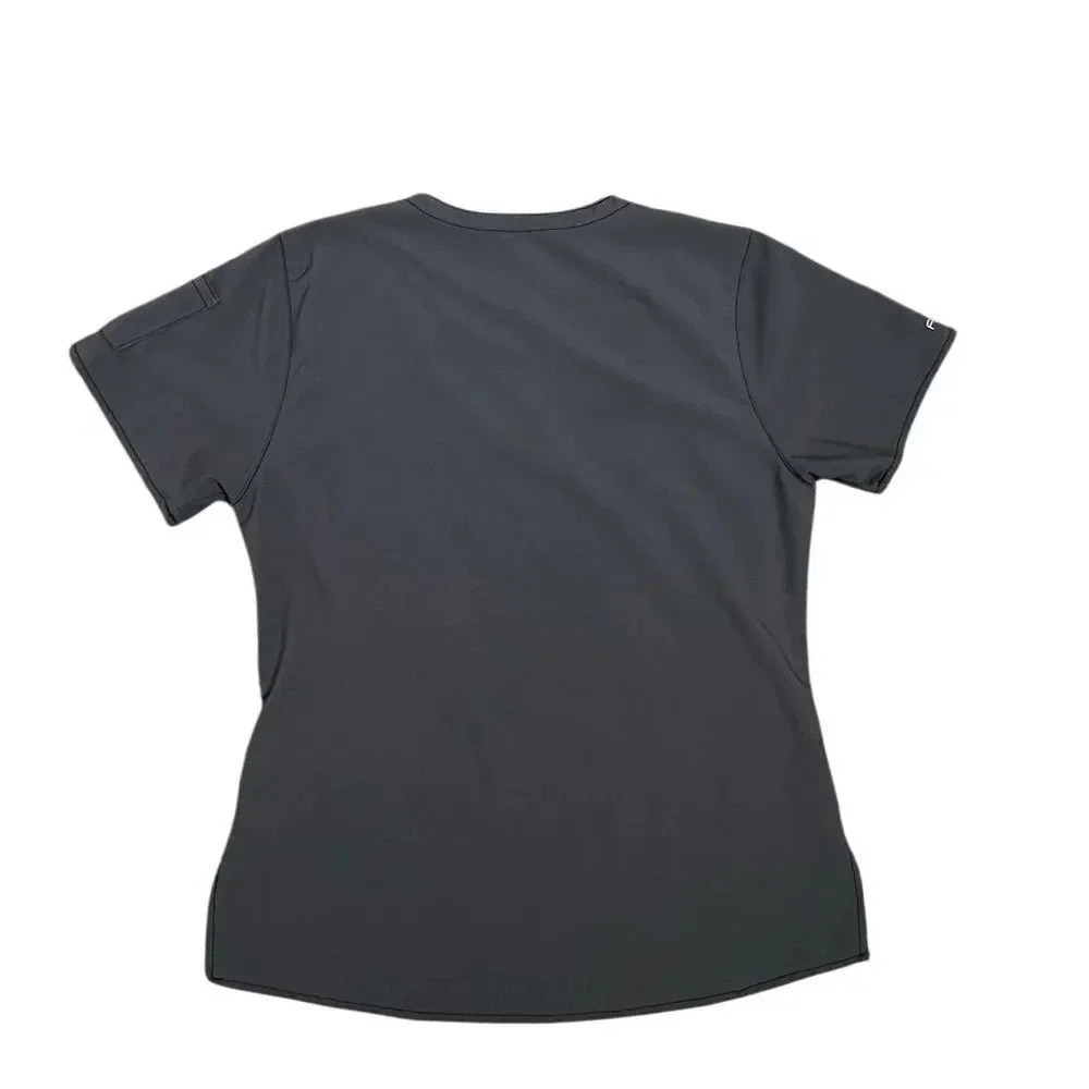 Carhartt Women's Scrub Top M Steel Gray Modern Fit with Pockets - Picture 2 of 10